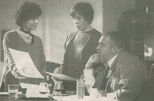 De izquierda a derecha, Anna Güell, Ángels Poch i Carles Canut